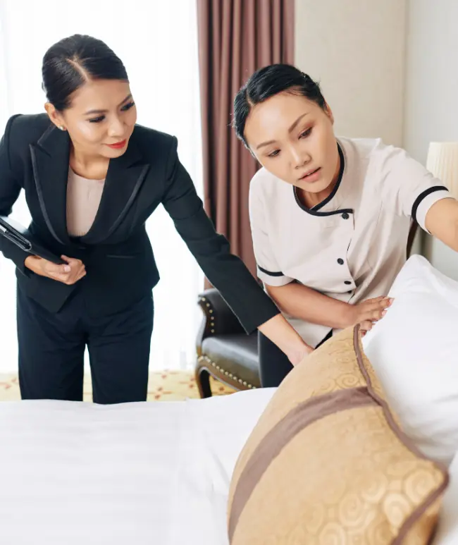 Domestic helpers undergoing skills development training for child and elderly care in Malaysia